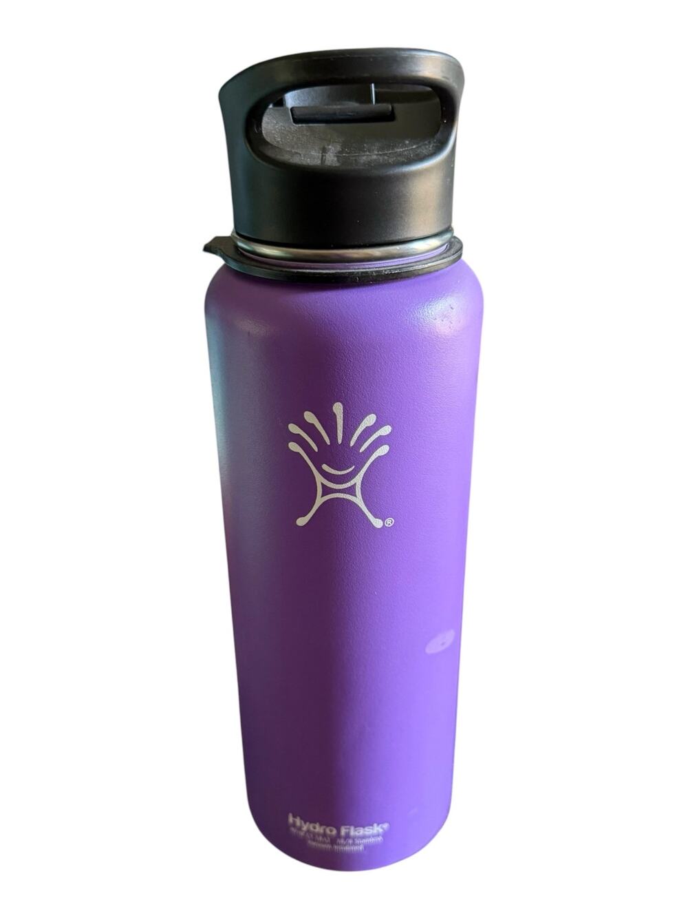 Hydro Flask Purple Insulated Stainless Steel Water Bottle with Flip/Straw Lid